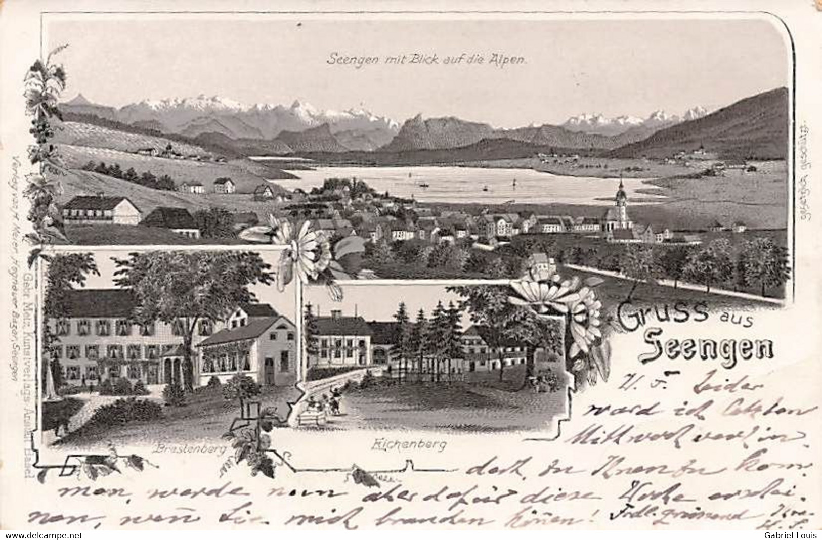 Gruss Aus Seengen 1899 Litho District Lenzburg Eichenberg Brestenberg - Lenzburg