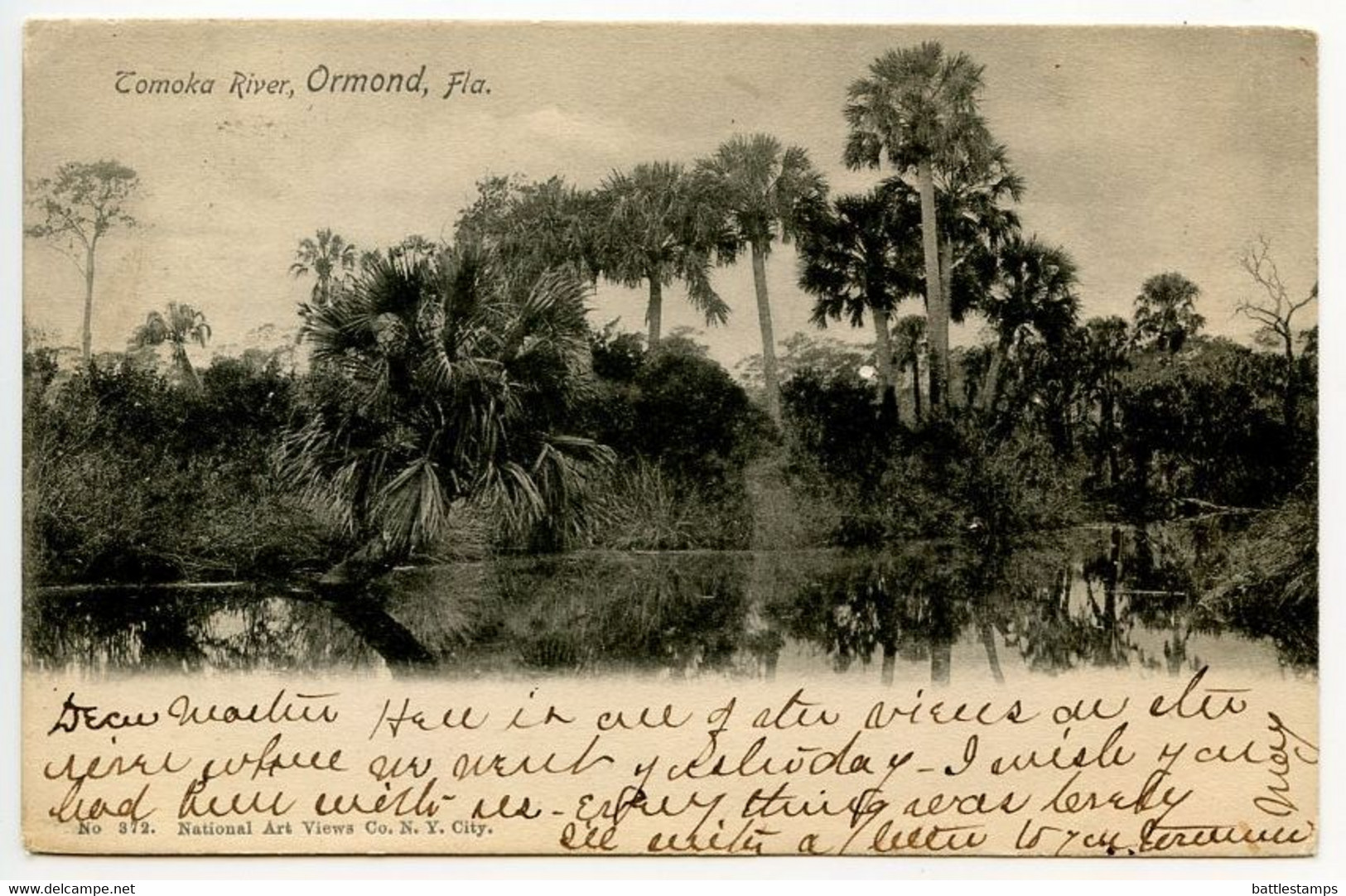 United States 1905 Postcard Ormond, Florida - Tomoka River; Jacksonville & Miami RPO Postmark - Other & Unclassified