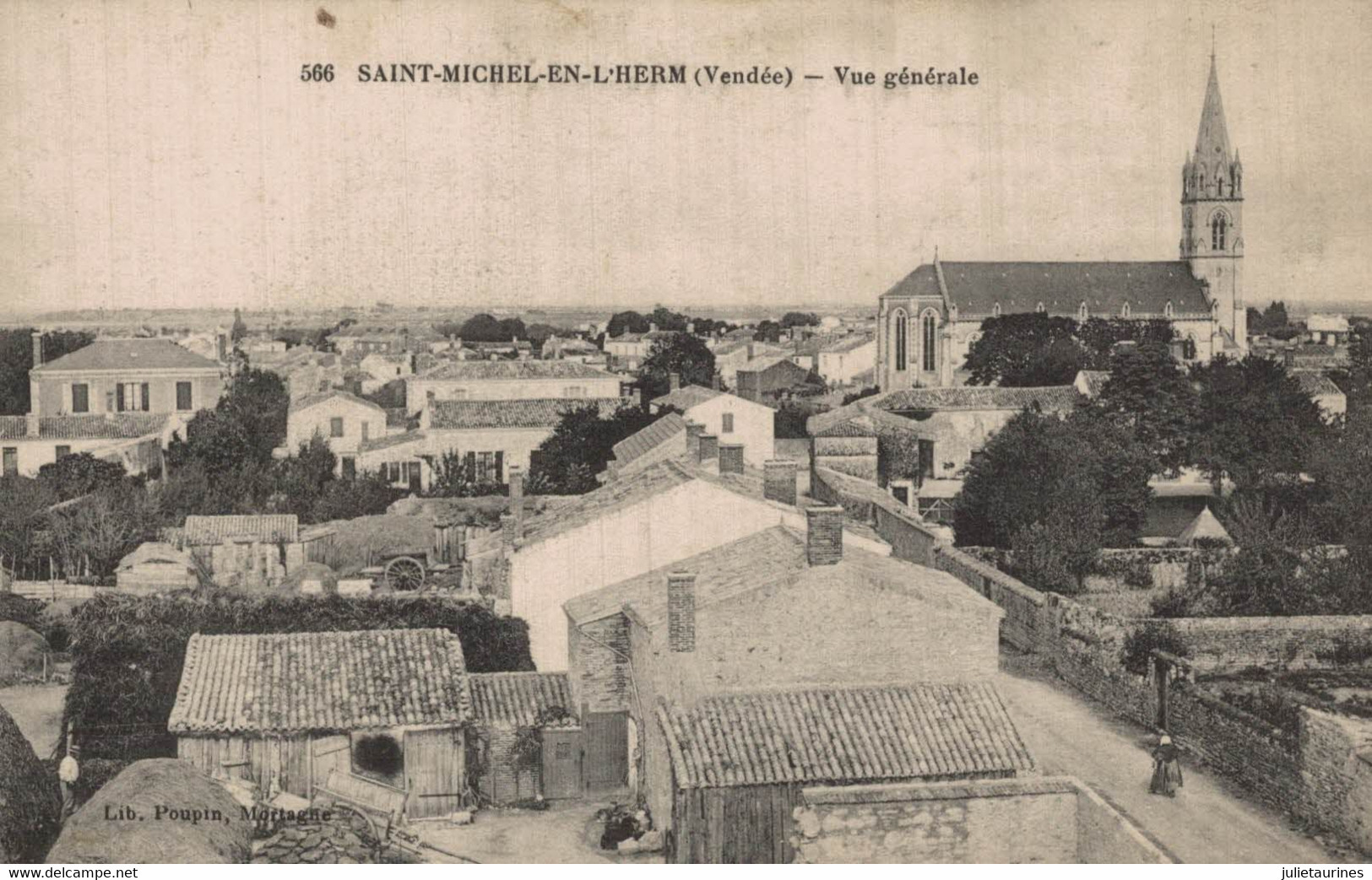 85 SAINT MICHEL EN L HERM VUE GENERALE CPA BON ETAT - Saint Michel En L'Herm