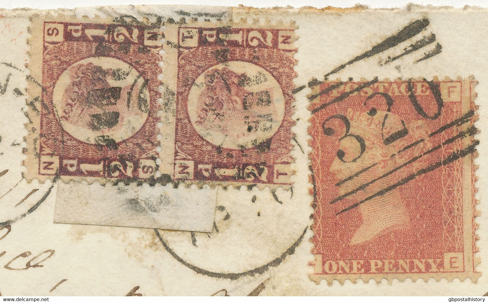 GB 1871 QV 1d Pl.121 (FE, MAJOR VARIETY: Heavy MISPERFORATED W. Almost The Left Letters Complete Missing) W Scottish - Briefe U. Dokumente