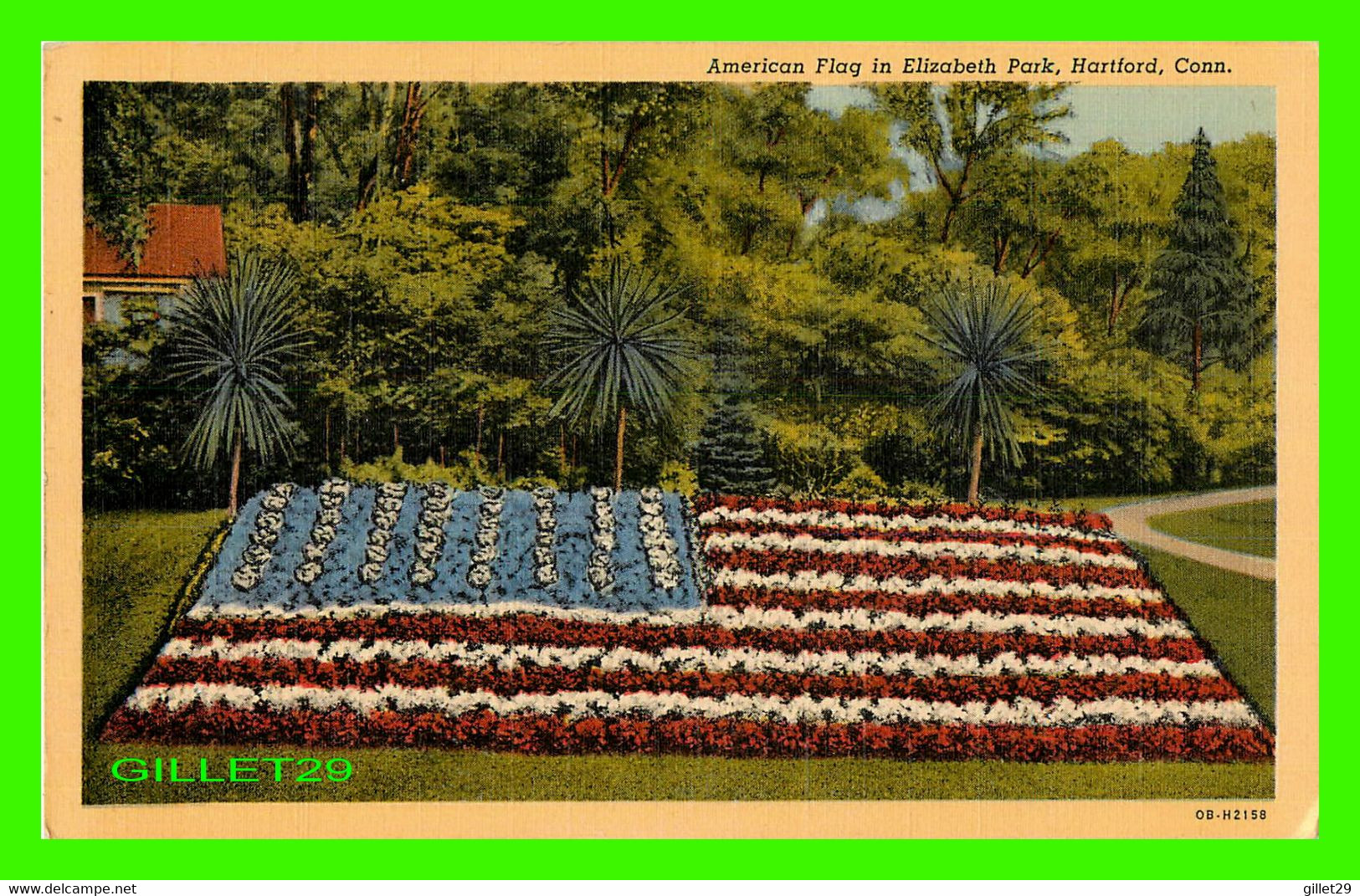 HARTFORD, CT - AMERICAN FLAG IN ELIZABETH PARK - THE UNION NEWS CO - - Hartford