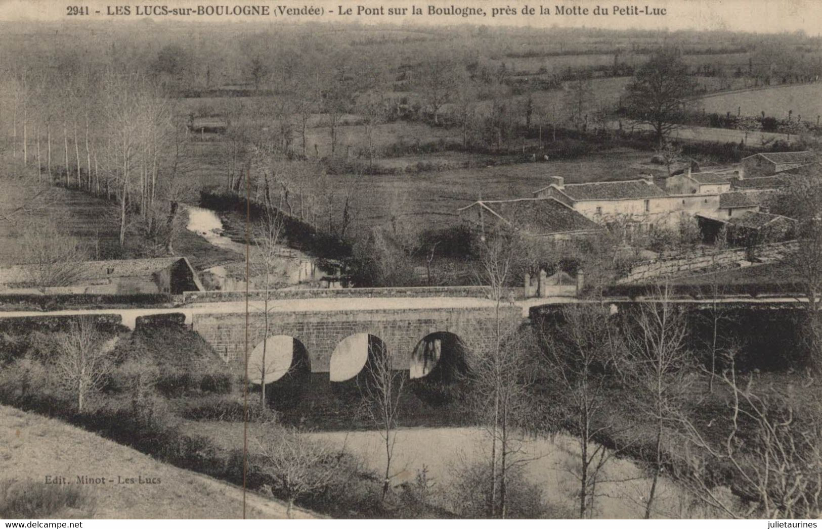 85 LES LUCS SUR BOULOGNE LE PONT SUR LA BOULOGNE PRES DE LA MOTTE DU PETIT LUC CPA BON ETAT - Les Lucs Sur Boulogne