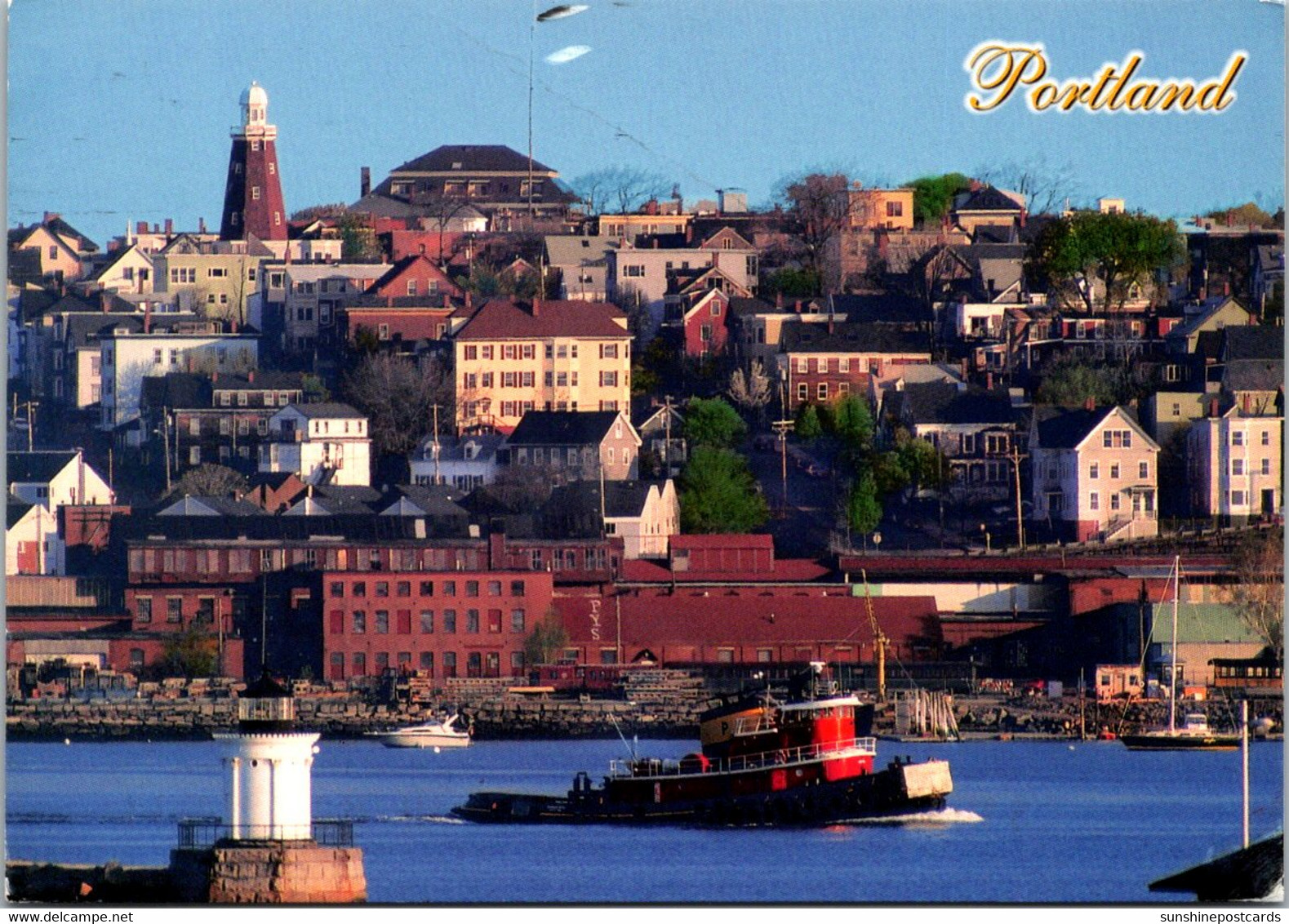 Maine Portland Harbor And Munjoy Hill - Portland