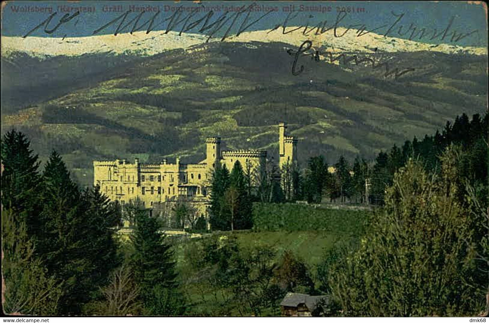 AUSTRIA - WOLFSBERG - GRAFL HENDREL DOMERSMARCK'S SCHES SCHLOSS MIT SAUALPE - VERLAG S. FRANK 1911-12 (15941) - Wolfsberg