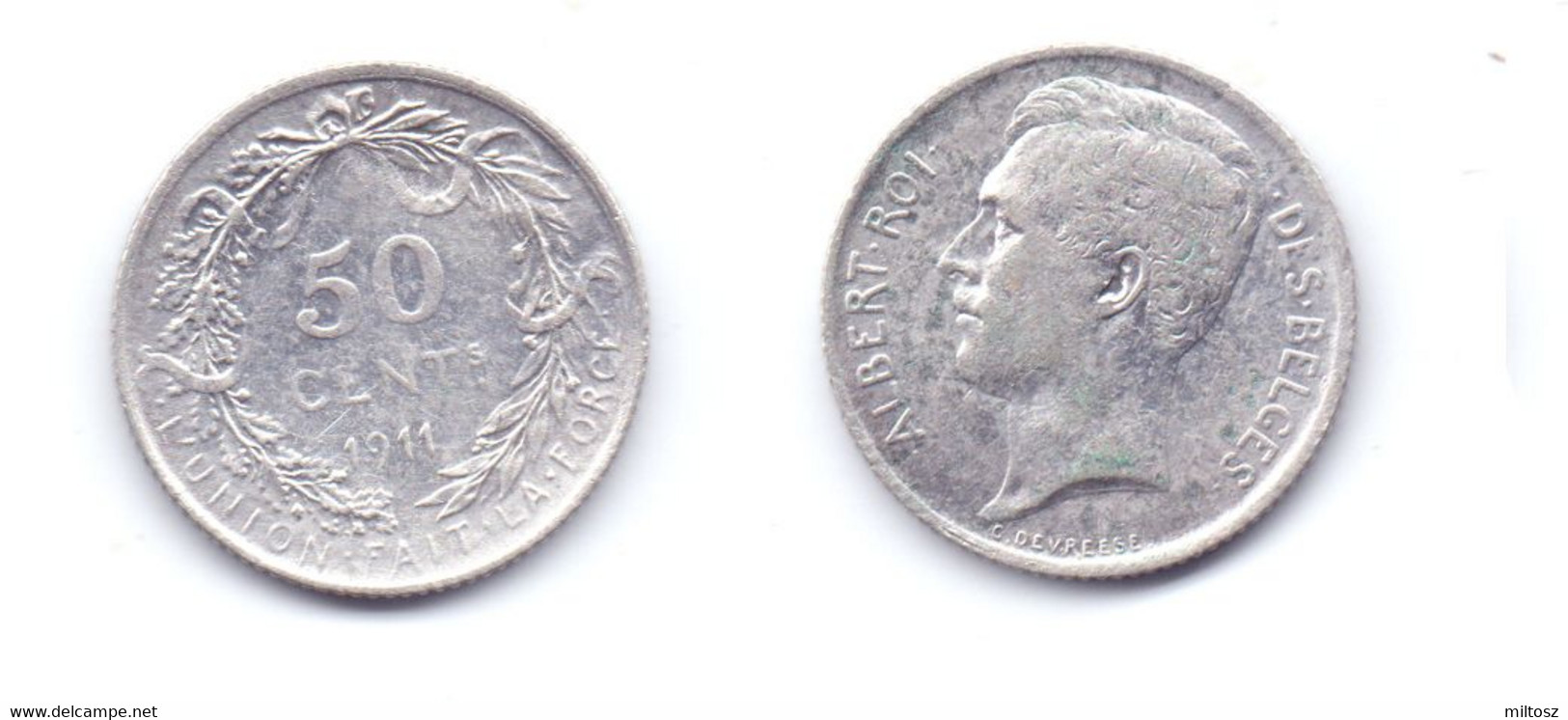 Belgium 50 Centimes 1911 (legend In French) - 50 Centimes