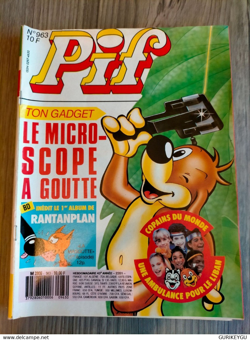 PIF GADGET N° 963 Supplément BD Inédit RANTANPLAN La Mascotte GOLDORAK DOROTHEE 09/1987 - Pif & Hercule