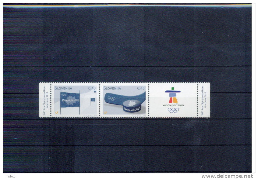 Slowenien / Slovenia Jahr / Year 2010 Michel 833-34 Olymp. Spiele / Olympic Games Vancouver Postfrisch / Unmounted Mint - Winter 2010: Vancouver