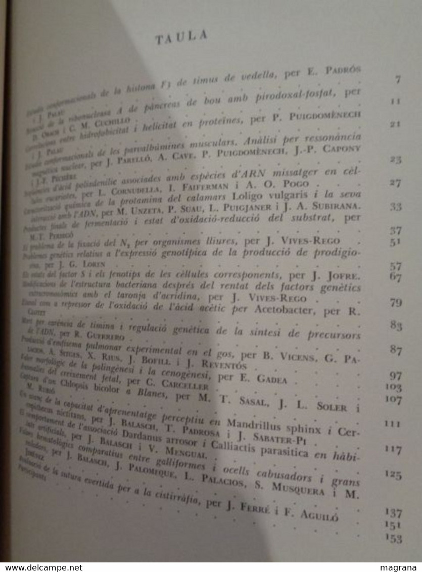 Biologia Molecular I Cel·lular. Fisiologia I Genètica Dels Procariotes. Fisiologia Experimental I Del Desenvolupament. - Livres Anciens