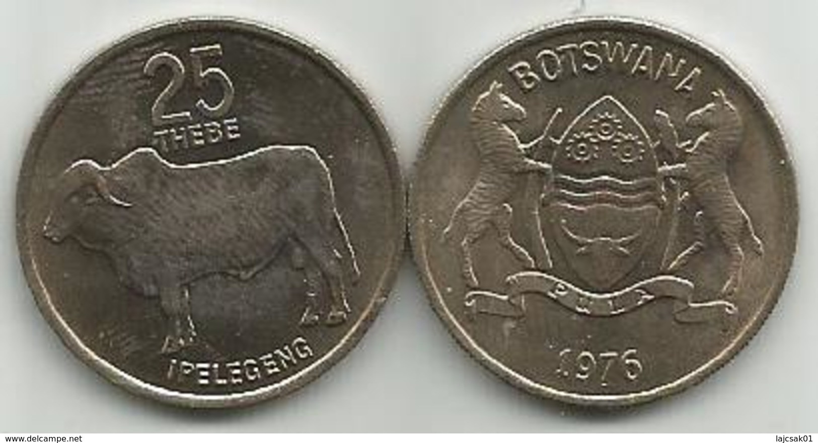 Botswana 25 Thebe 1976. FAO High Grade - Botswana