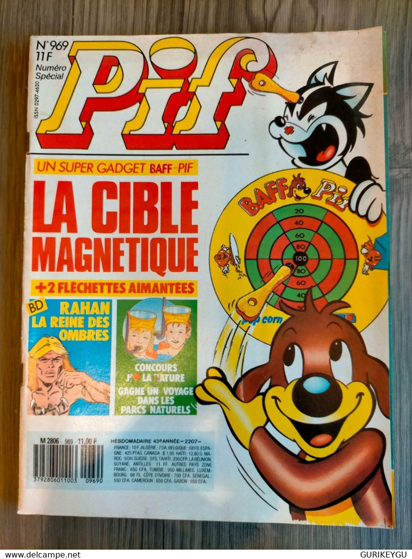 PIF GADGET N° 969 Poster GUILLAUME TELL Supplément BD RAHAN La Reine Des Ombres Puzzle CANDIA 1987 PIFOU 2 - Pif & Hercule