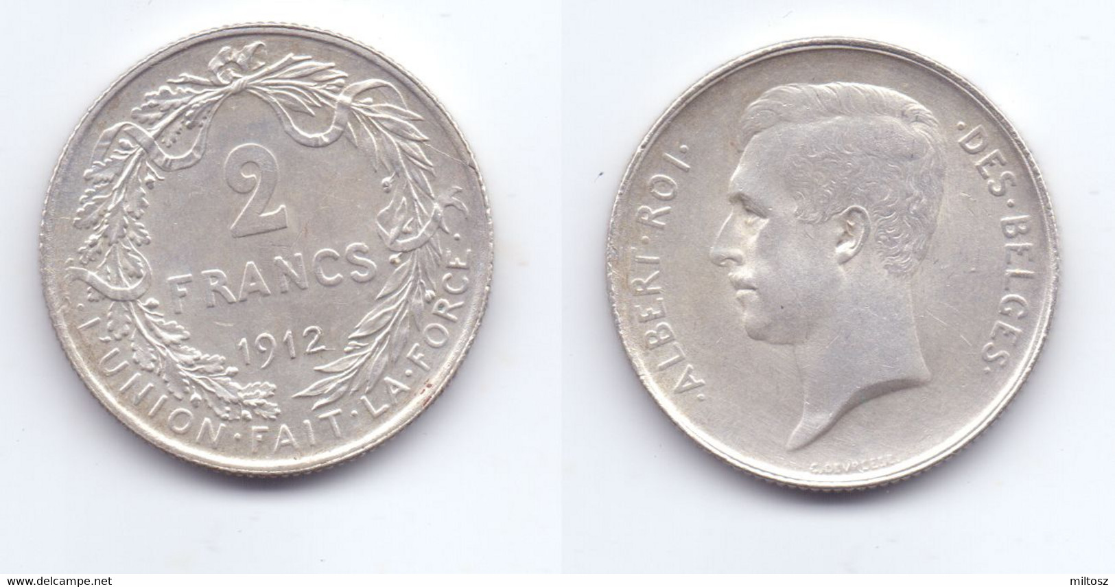 Belgium 2 Francs 1912 (legend In French) - 2 Francs