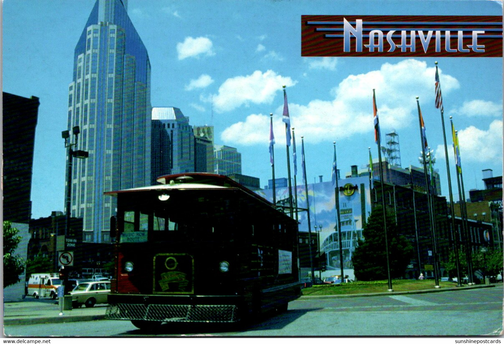 Tennessee Nashville Trolley Stop At Riverfront Park On 1st Avenue - Nashville