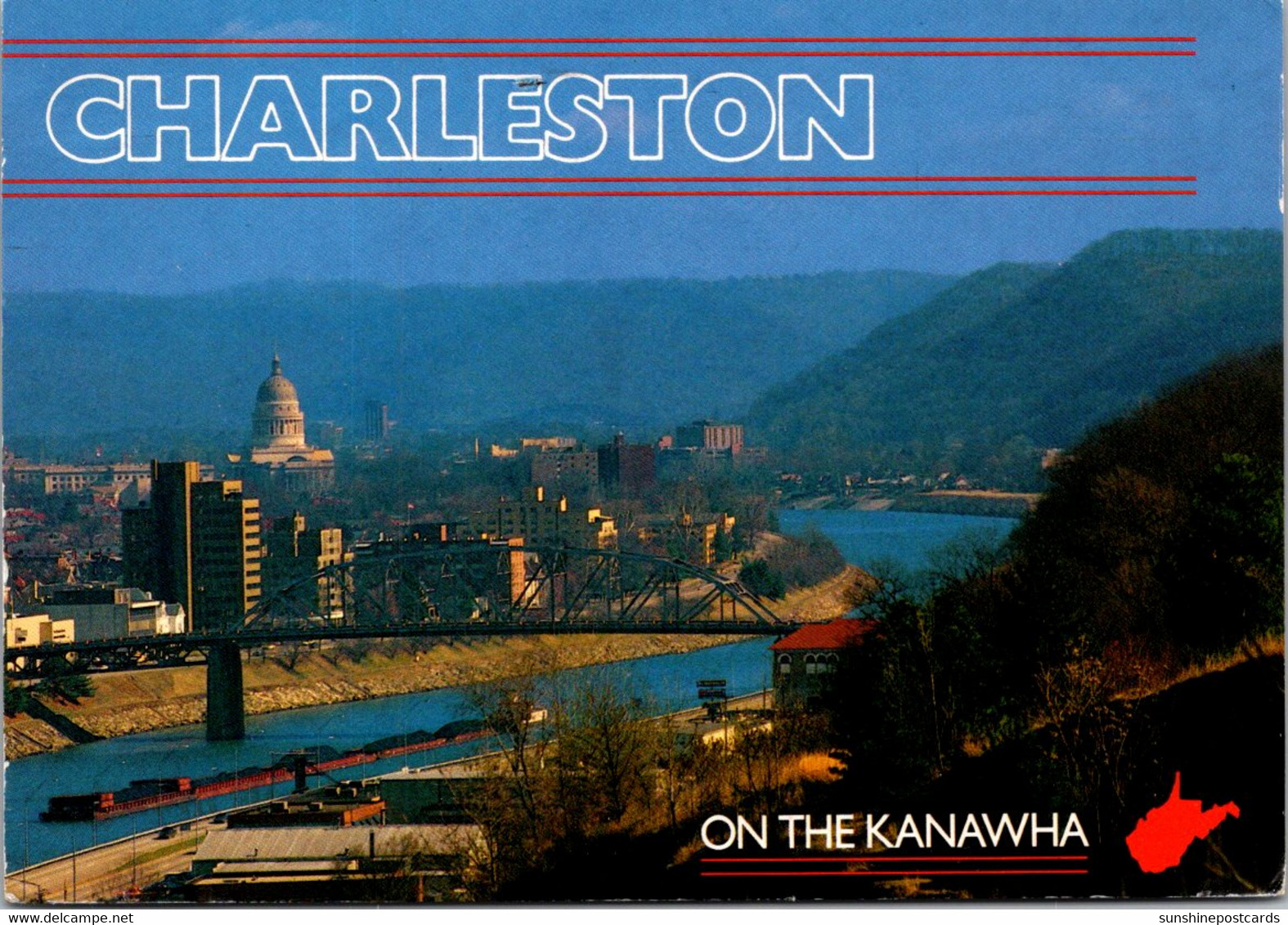 West Virginia Charleston On The Kanawha River Aerial View - Charleston