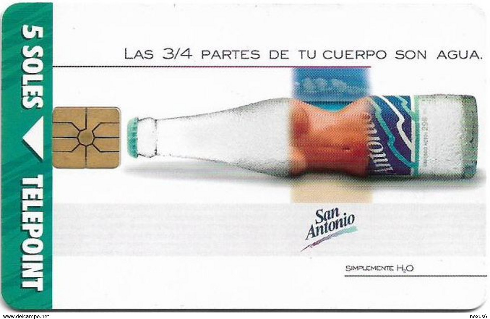 Peru - Telepoint - San Antonio Mineral Water, 05.1996, 5Sol, 50.000ex, Used - Perú