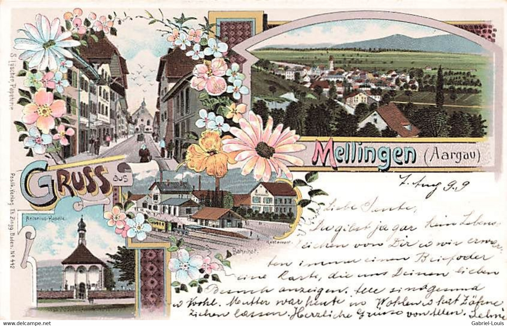 Gruss Aus Mellingen Aargau Antonius Kapelle Litho 1899 - Mellingen