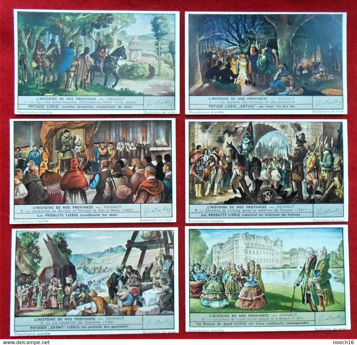 Série 1524 Belgique - Chromos Liebig - L'Histoire De Nos Provinces - Hainaut - Liebig