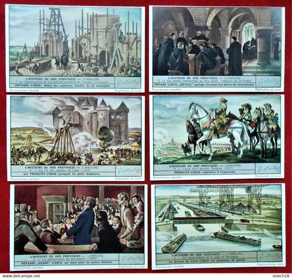 Série 1526 Belgique - Chromos Liebig - L'Histoire De Nos Provinces - Limbourg - Liebig