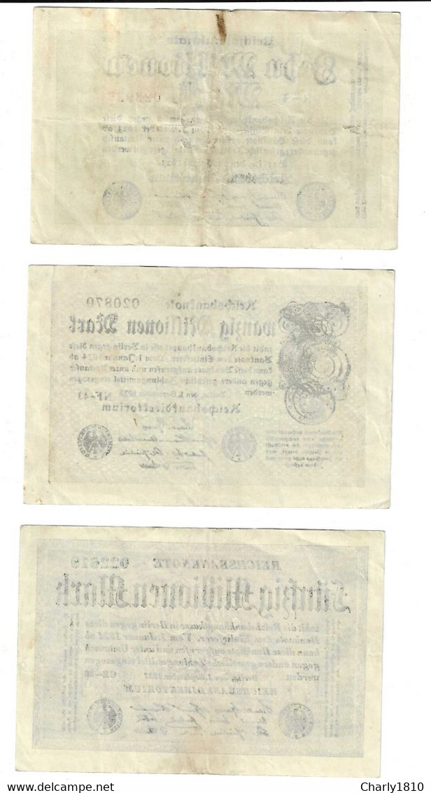Verschieden Millionen Banknoten Der Weimarer Republik - Colecciones