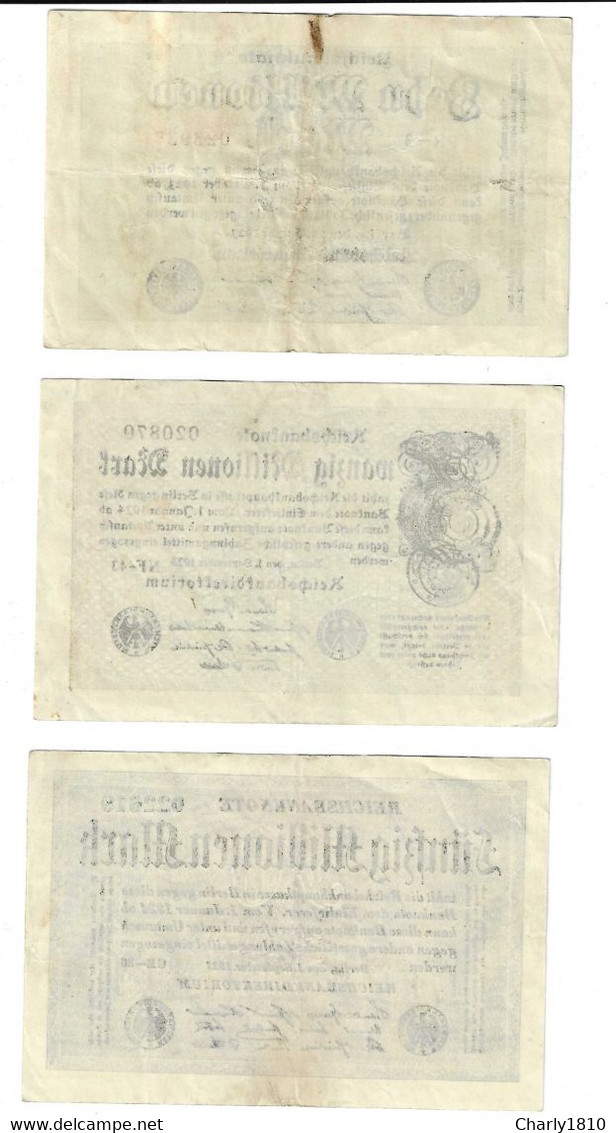 Verschieden Millionen Banknoten Der Weimarer Republik - Collezioni