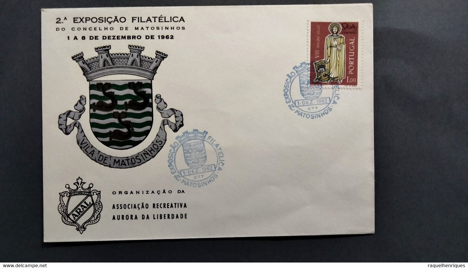 PORTUGAL COVER - 2ª EXP. FILATELICA - MATOSINHOS 1962 (PLB#03-30) - Flammes & Oblitérations