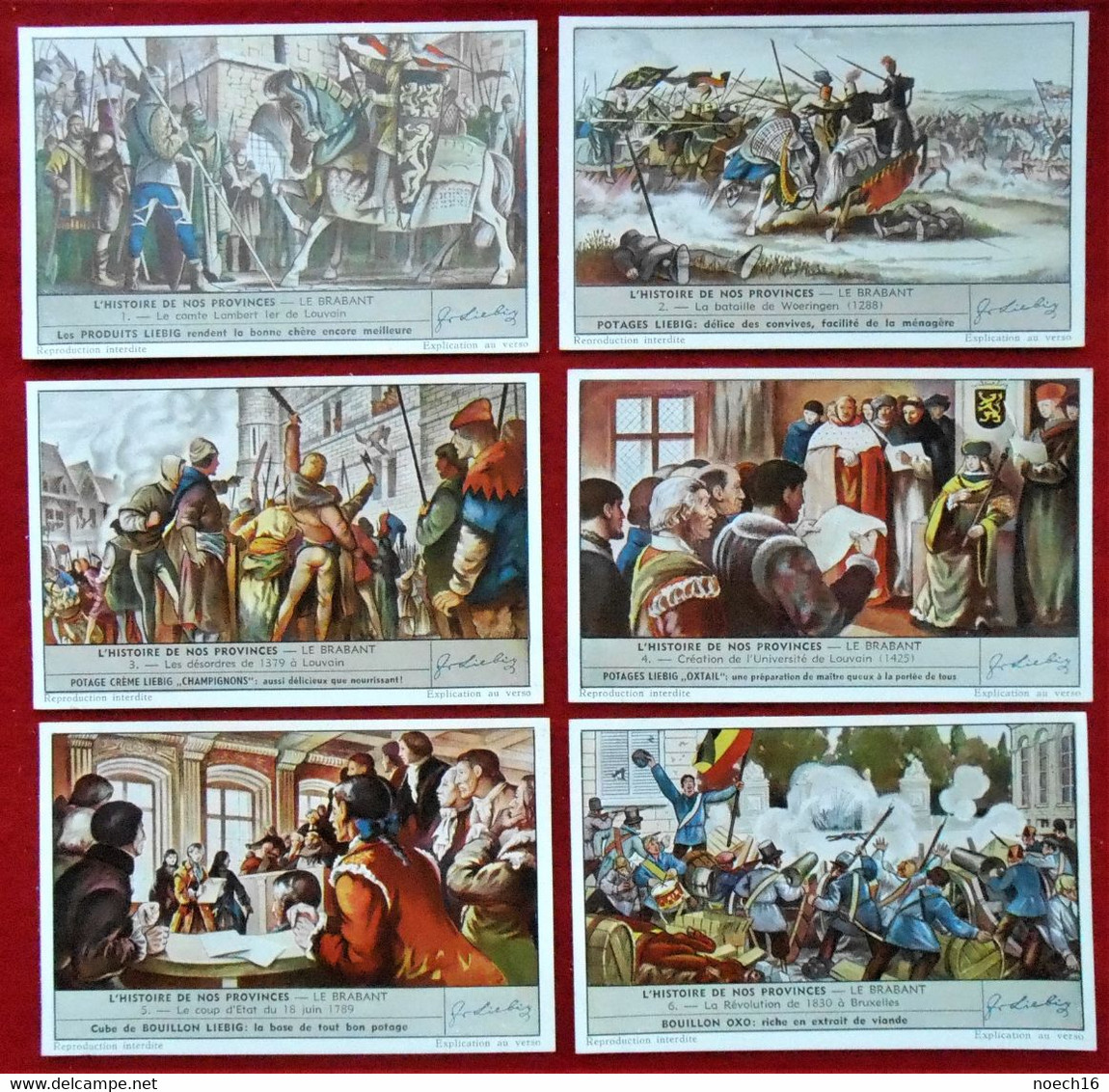 Série 1548 Belgique - Chromos Liebig - L'Histoire De Nos Provinces - Le Brabant - Liebig