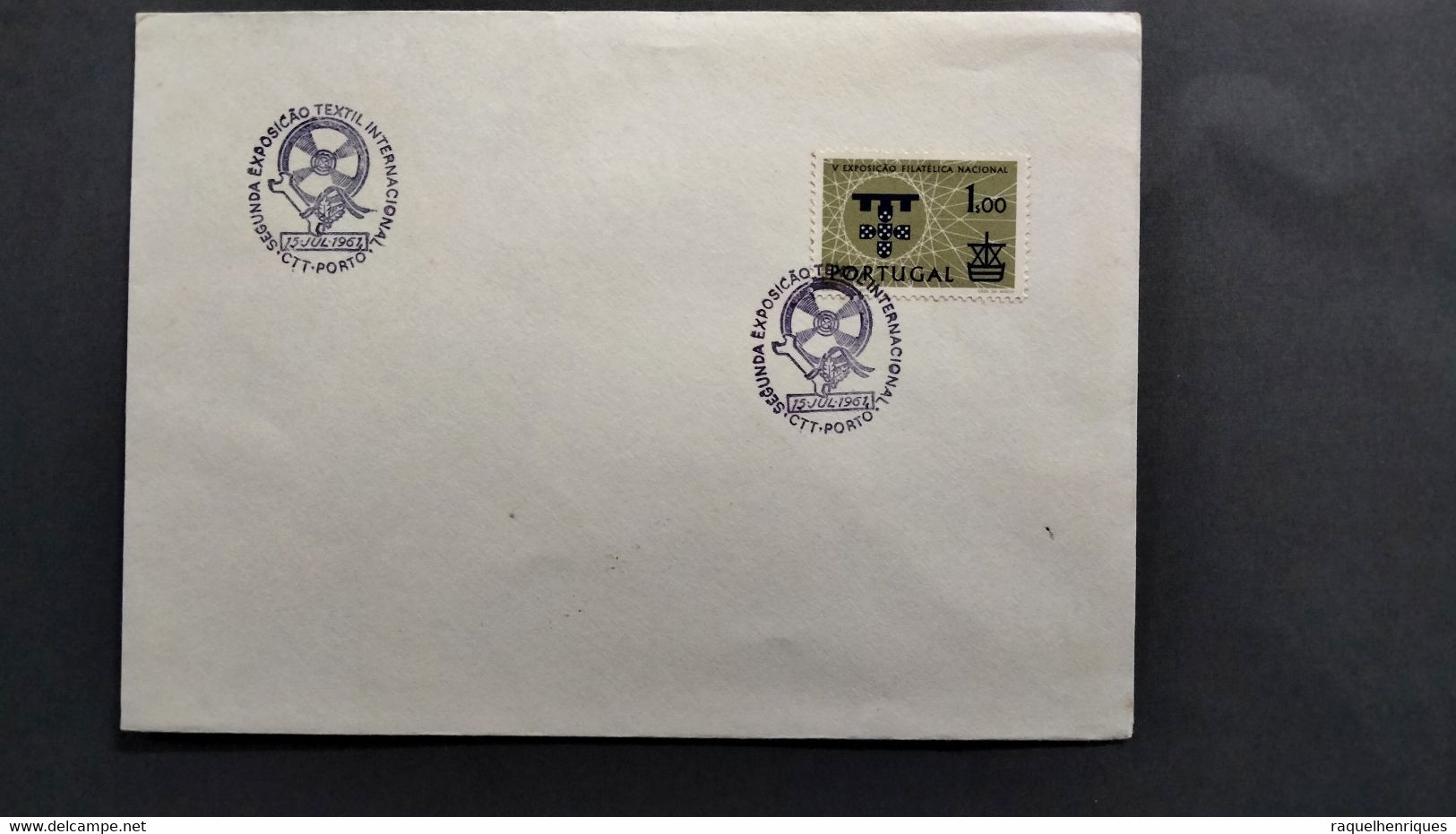 PORTUGAL COVER - 2ª EXP. TEXTIL INTERNACIONAL - PORTO 1961 (PLB#03-31) - Flammes & Oblitérations