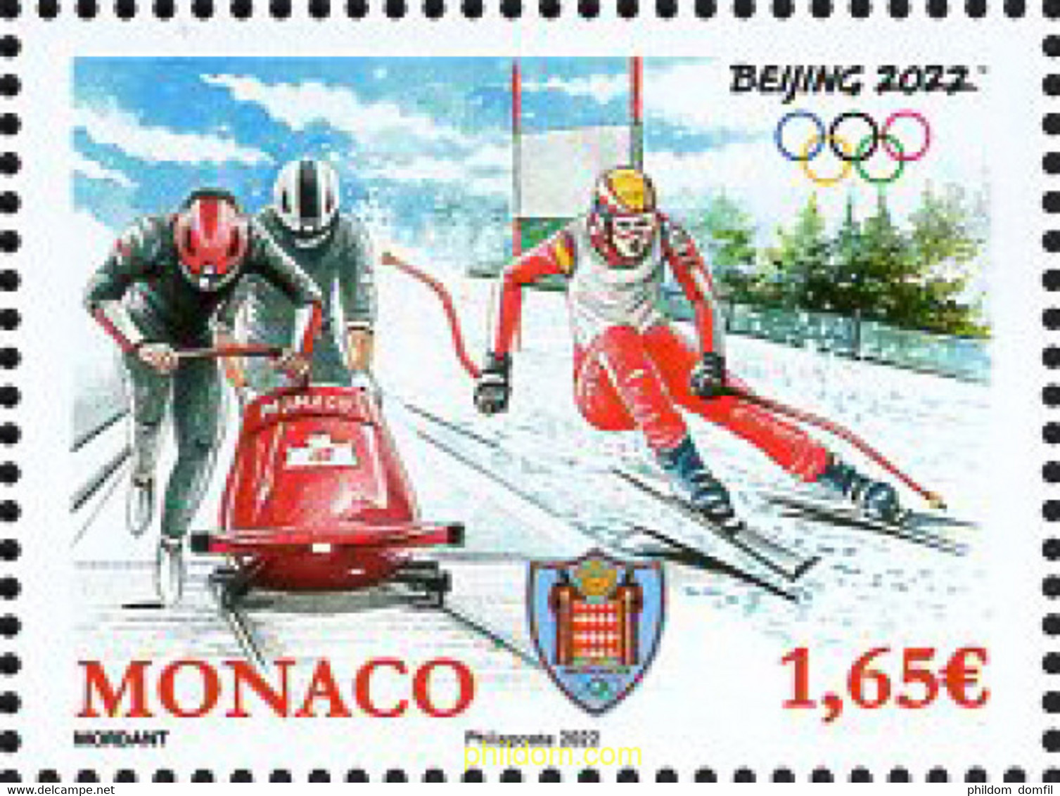 666939 MNH MONACO 2022 24 JUEGOS OLÍMPICOS DE INVIERNO, BEIJING 2022 - Autres & Non Classés