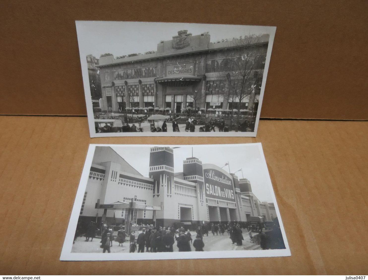 PARIS (75) 2 Cartes Photo Foire De Paris 1926 Palis Des Congès  Pavillon Alimentation Salon Des Vins - Exhibitions