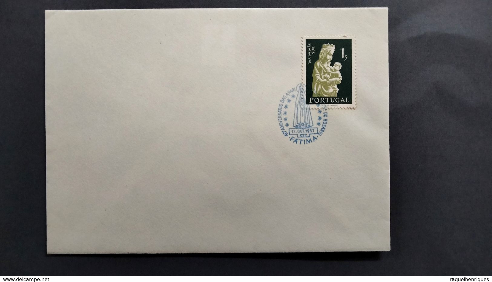 PORTUGAL COVER - 40º ANIVERSARIO APARIÇÕES DE FATIMA - 1957 (PLB#03-32) - Postal Logo & Postmarks