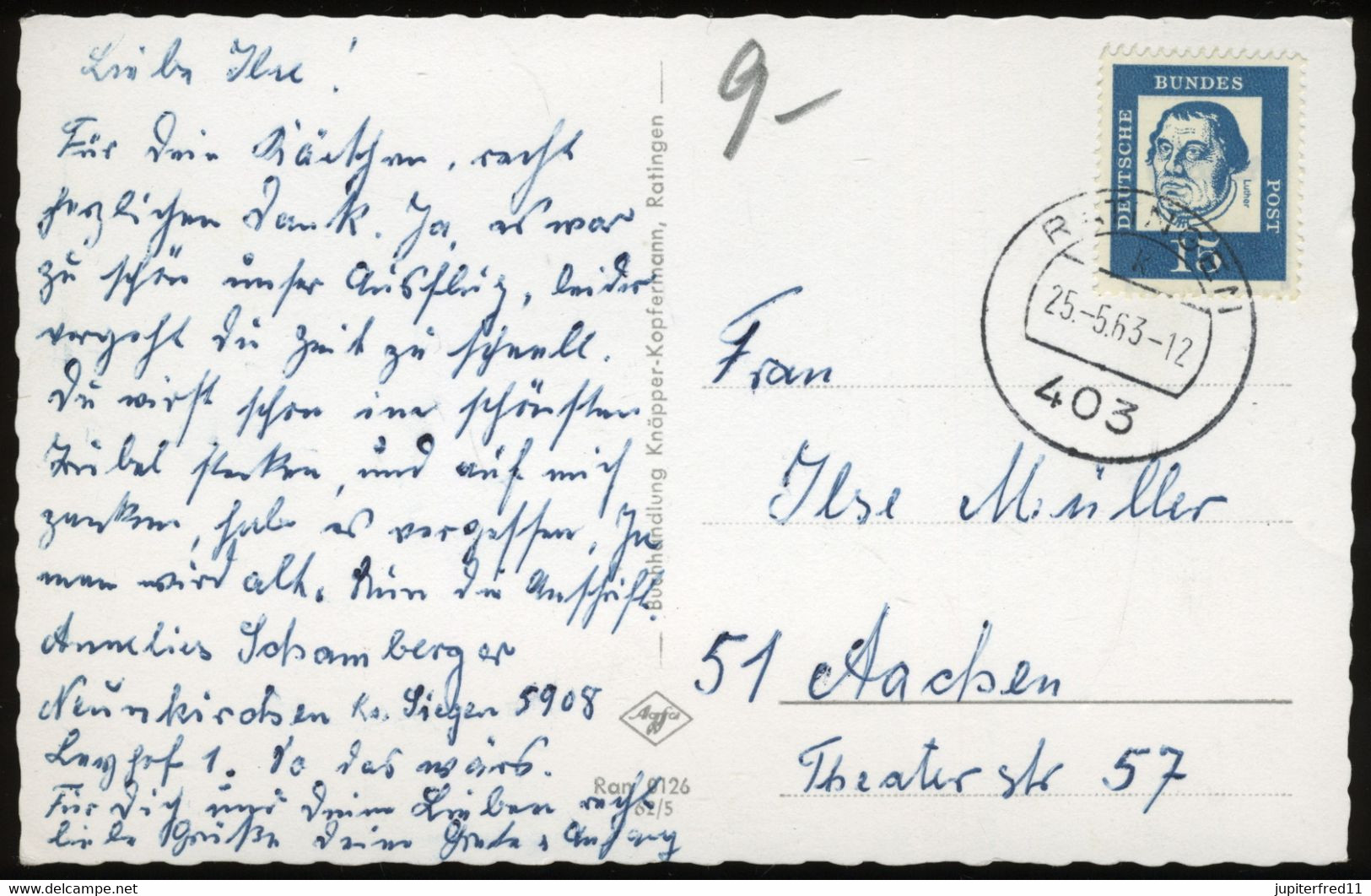 (B9638) AK Ratingen 1963 - Ratingen