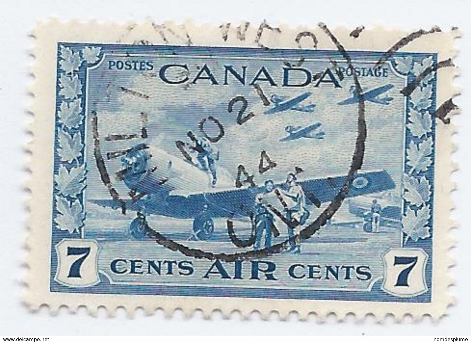 16005) Canada Dated Postmark Cancel Duplex Closed Milton West - Luchtpost