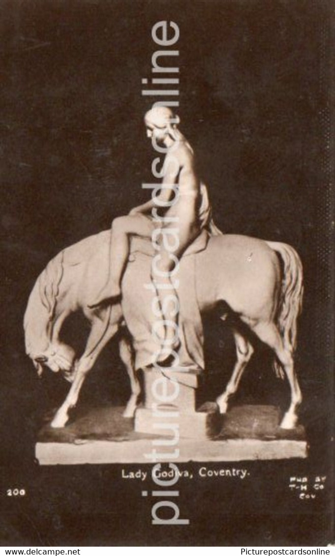 LADY GODIVA OLD R/P POSTCARD LOCAL PUBLISHER WARWICKSHIRE - Coventry