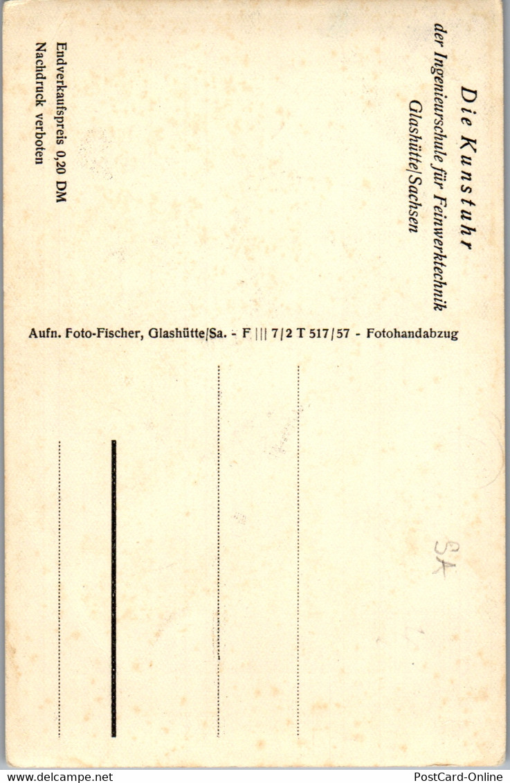 42251 - Deutschland - Glashütte , Sachsen , Die Kunstuhr Der Ingenieurschule F. Feinwerktechnik , Uhr - Nicht Gelaufen - Glashütte