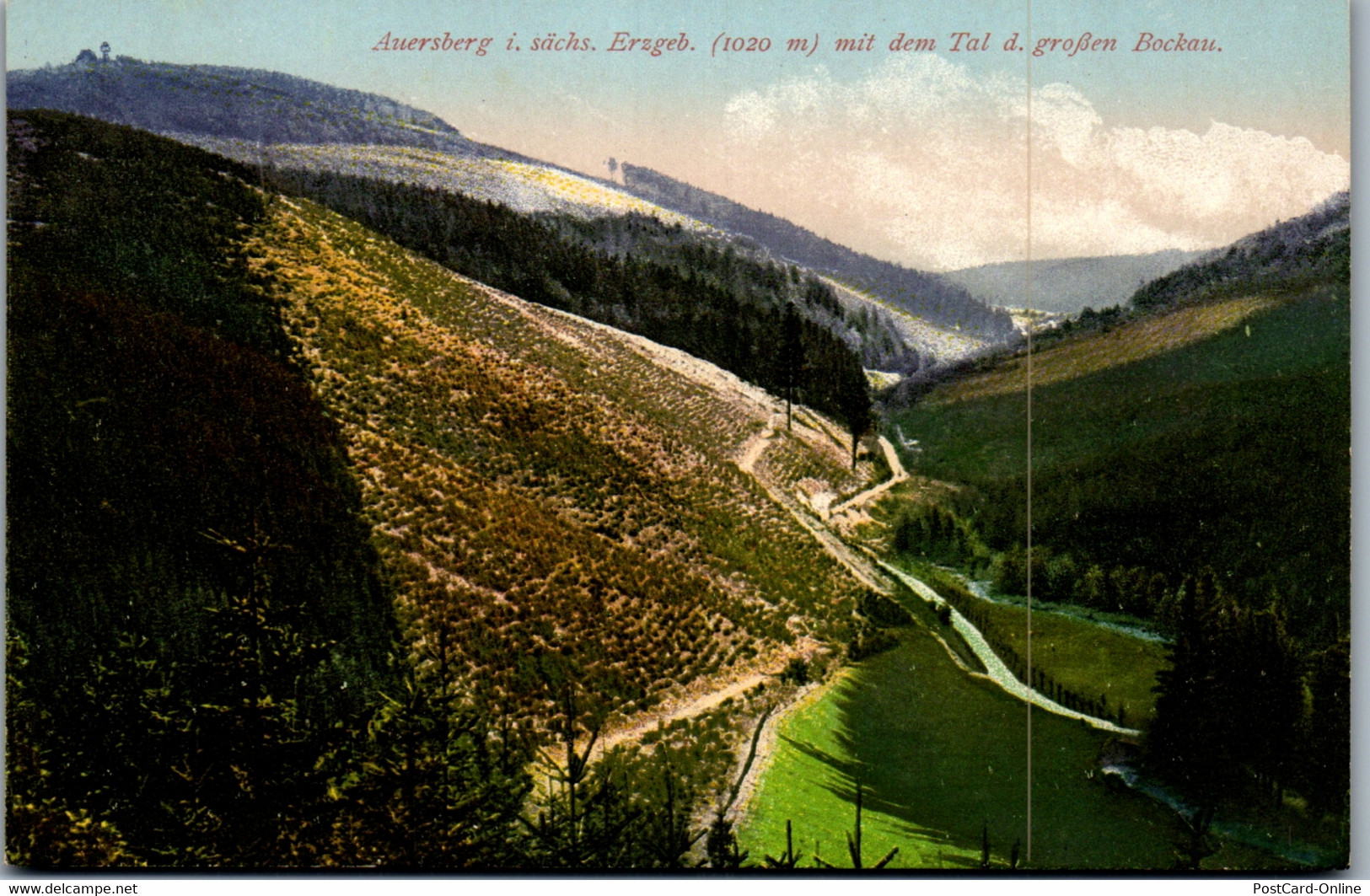 42270 - Deutschland - Auersberg , Im Sächsischen Erzgebirge Mit Dem Tal D. Großen Bockau - Nicht Gelaufen - Auersberg