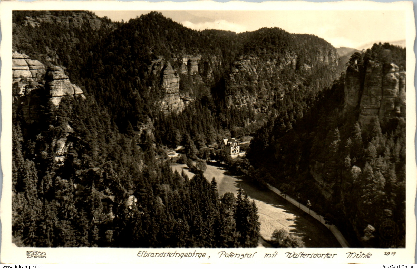 42288 - Deutschland - Polenztal , Waltersdorfer Mühle , Elbsandsteingebirge - Gelaufen 1940 - Hohnstein (Saechs. Schweiz)