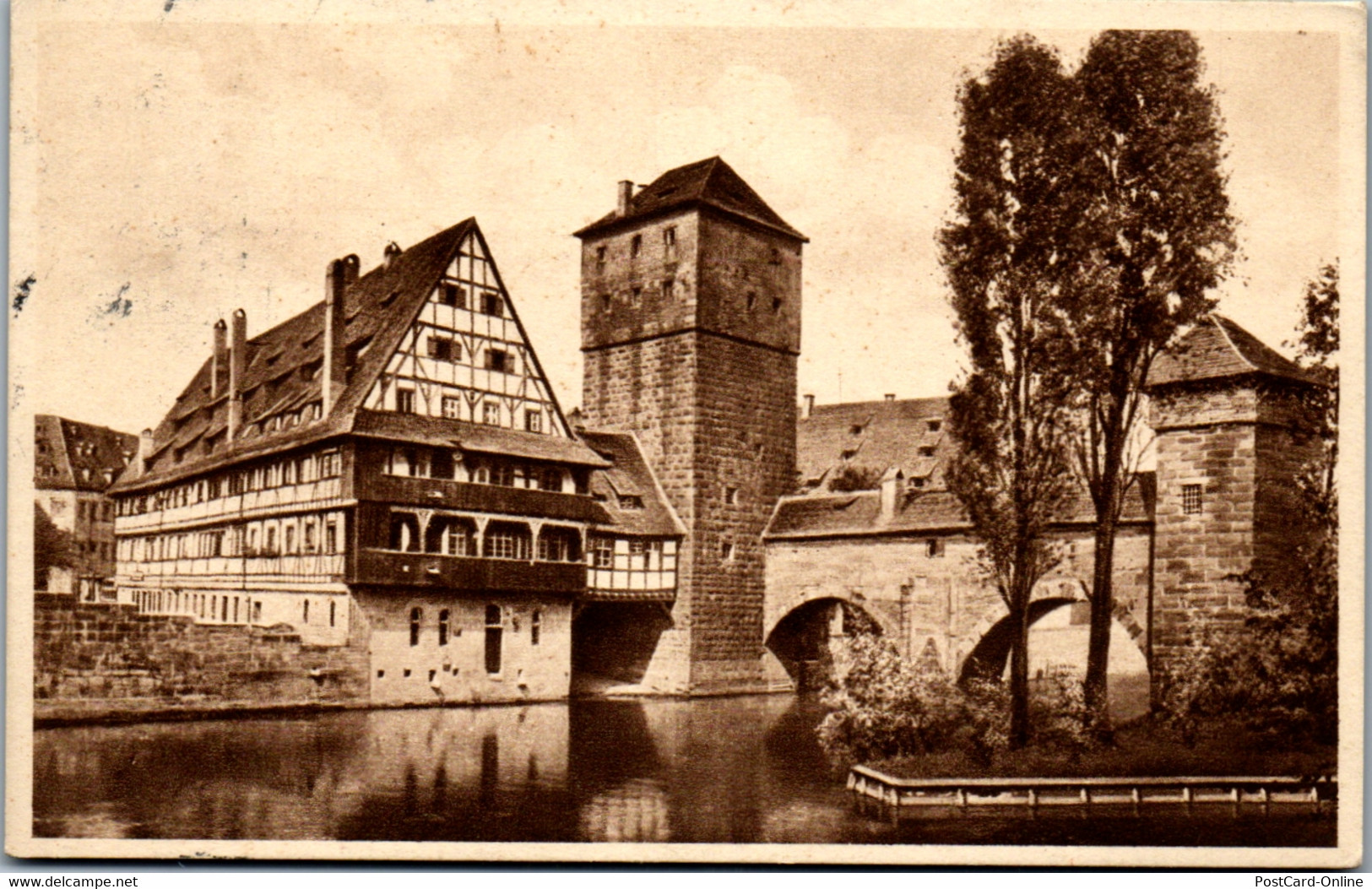 42331 - Deutschland - Nürnberg , Henkersteg Mit Weinstadel , Bahnpost-Stempel - Gelaufen 1927 - Nuernberg