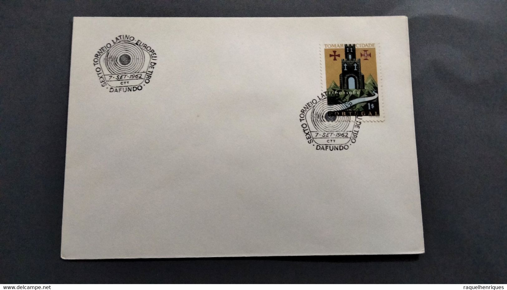 PORTUGAL COVER - 6º TORNEIO LATINO-EUROPEU DE TIRO - DAFUNDO 1962 (PLB#03-46) - Postal Logo & Postmarks