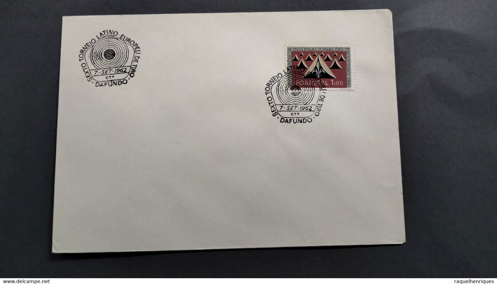 PORTUGAL COVER - 6º TORNEIO LATINO-EUROPEU DE TIRO - DAFUNDO 1962 (PLB#03-47) - Postal Logo & Postmarks