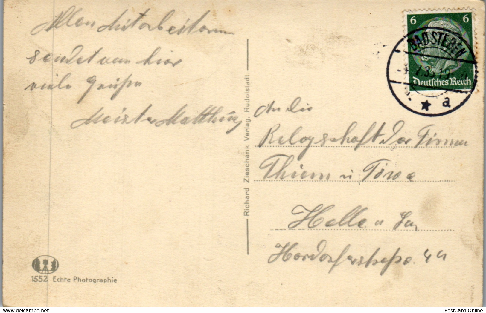 42383 - Deutschland - Höllental , Höllental , Frankenwald , Blick Vom König David - Gelaufen 1935 - Höllental