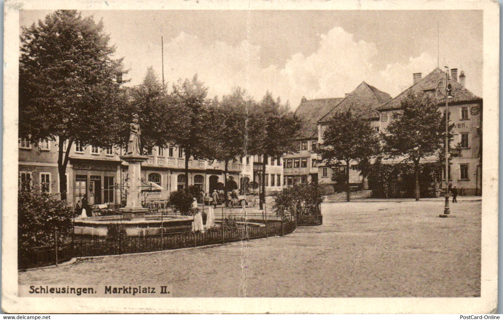 42479 - Deutschland - Schleusingen , I. Thür. , Marktplatz II , L. Beschädigt - Gelaufen 1915 - Schleusingen