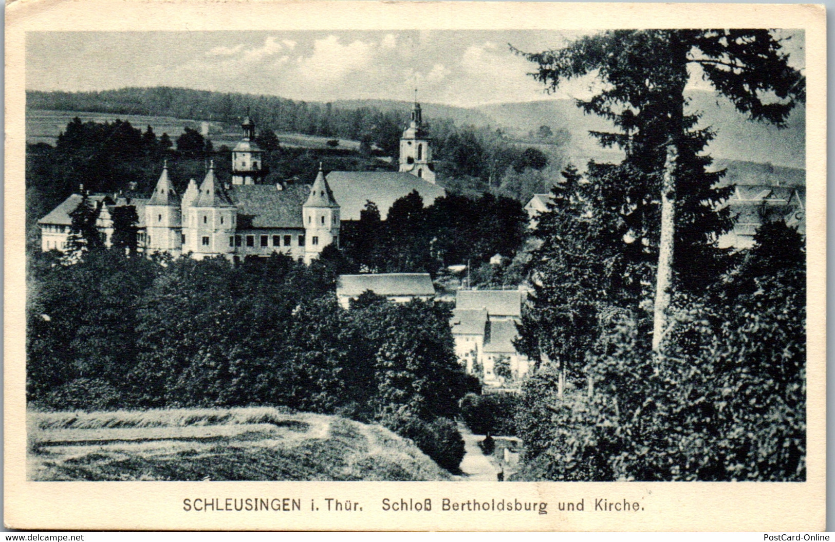 42480 - Deutschland - Schleusingen , I. Thür. , Schloß Bertholdsburg Und Kirche - Gelaufen 1920 - Schleusingen