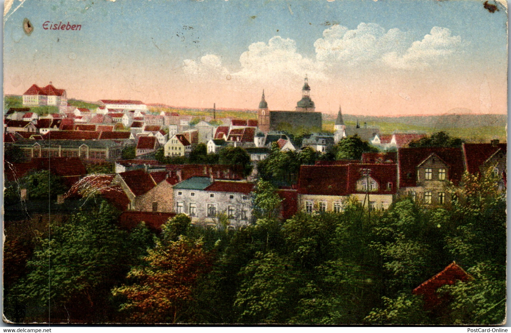 42511 - Deutschland - Eisleben , Eisleben , Panorama - Gelaufen 1922 - Lutherstadt Eisleben