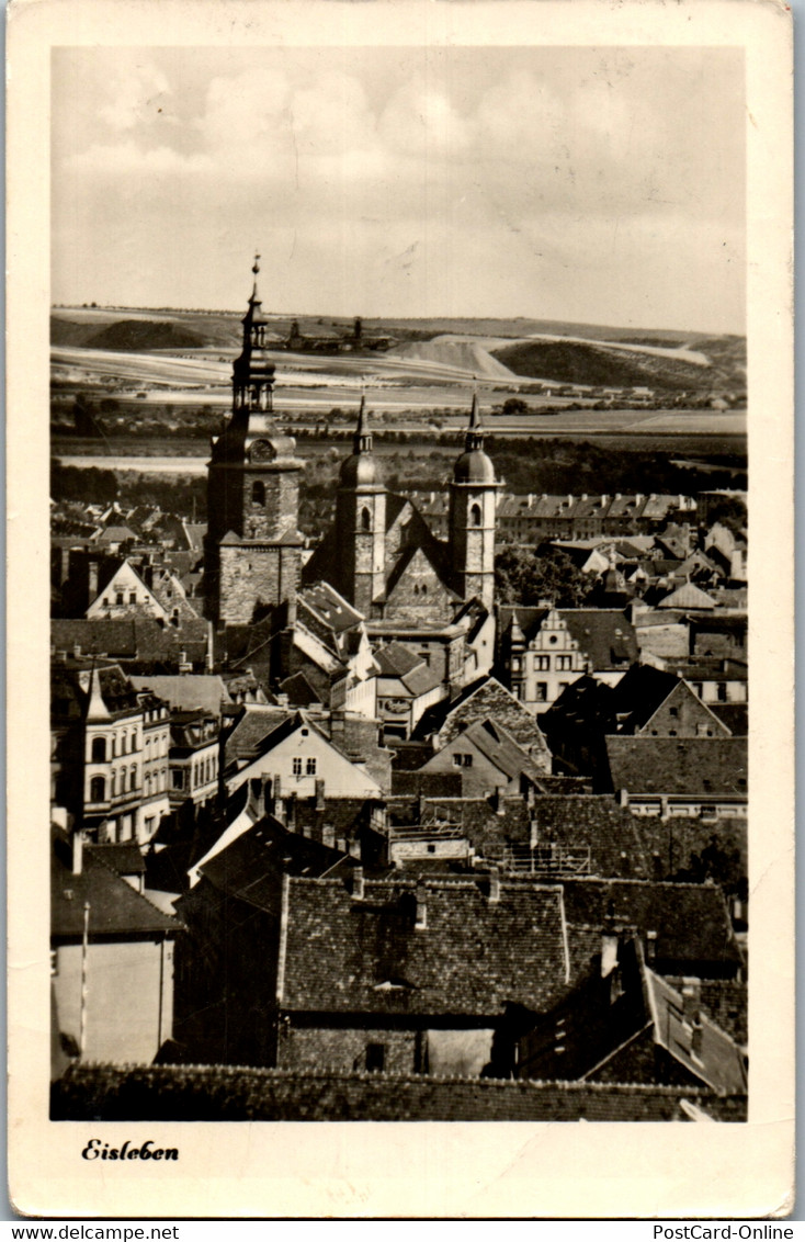 42515 - Deutschland - Eisleben , Eisleben , Panorama - Gelaufen 1955 - Lutherstadt Eisleben