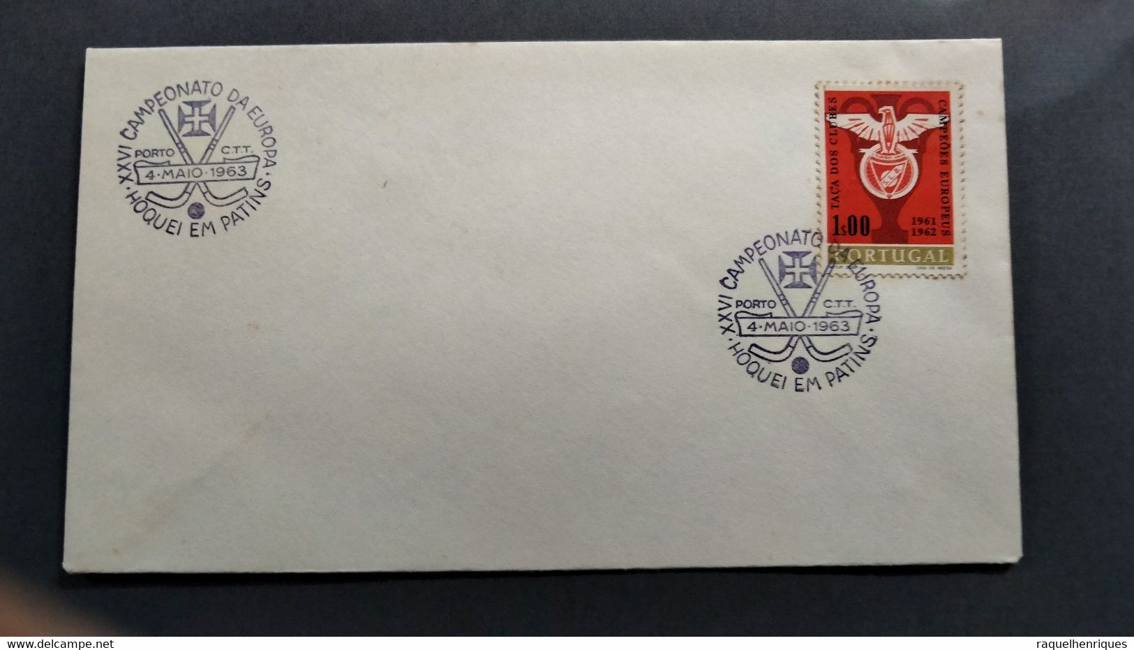 PORTUGAL COVER - 26º CAMPEONATO DA EUROPA HOQUEI EM PATINS  - PORTO 1963 (PLB#03-52) - Postal Logo & Postmarks