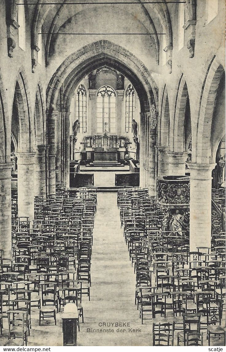 Cruybeke   -   Binnenste Der Kerk   -   1923   Naar   Antwerpen - Kruibeke