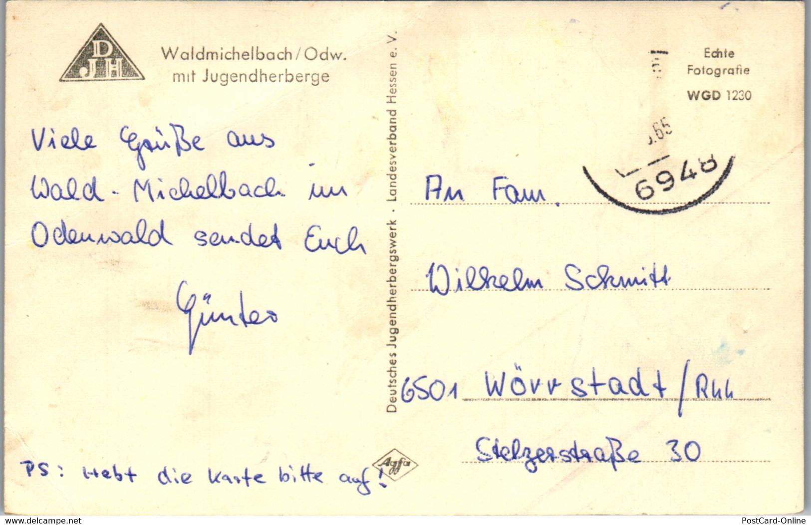 42685 - Deutschland - Waldmichelbach , Odw. , Mit Jugendherberge - Gelaufen 1965 - Odenwald