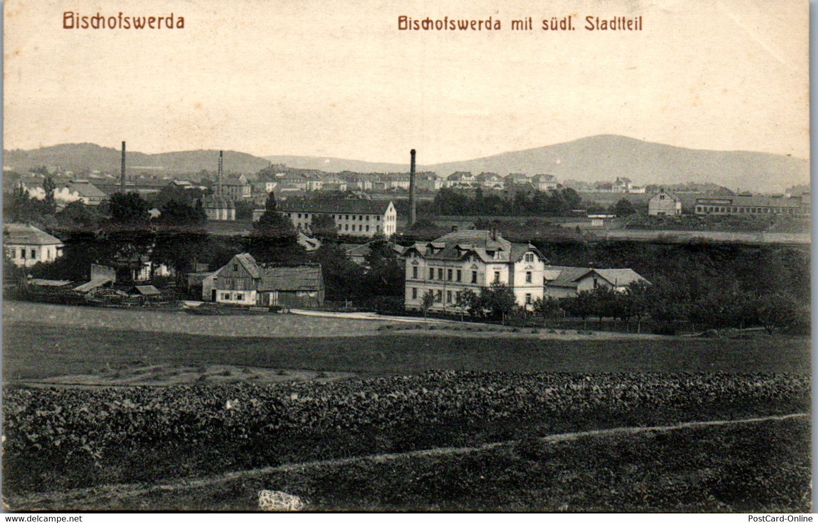 42690 - Deutschland - Bischofswerda , Mit Südl. Stadtteil , L. Beschädigt - Nicht Gelaufen - Bischofswerda