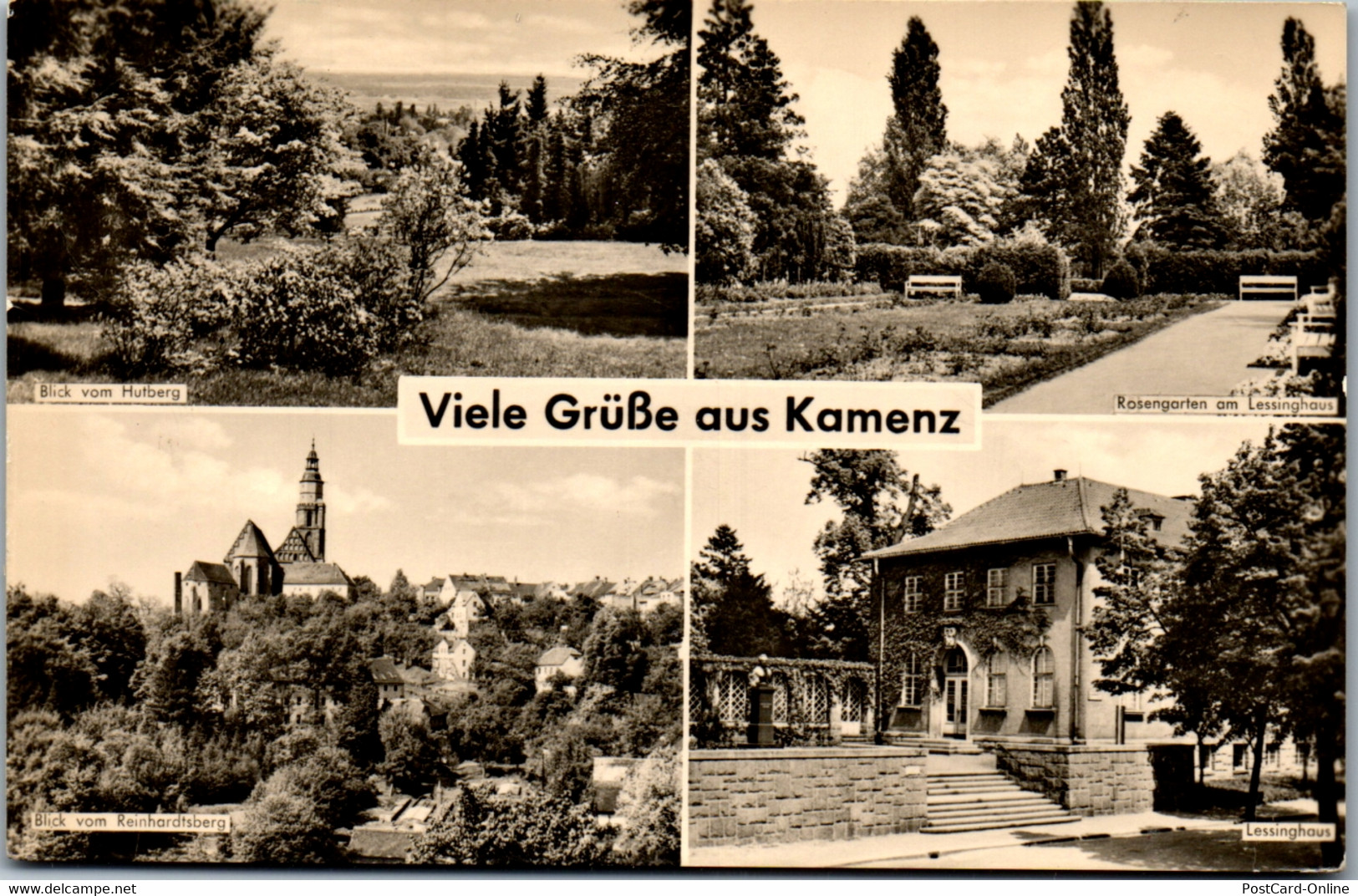 42698 - Deutschland - Kamenz , Blick V. Hutberg , Reinhardsberg , Lessinghaus - Gelaufen - Kamenz