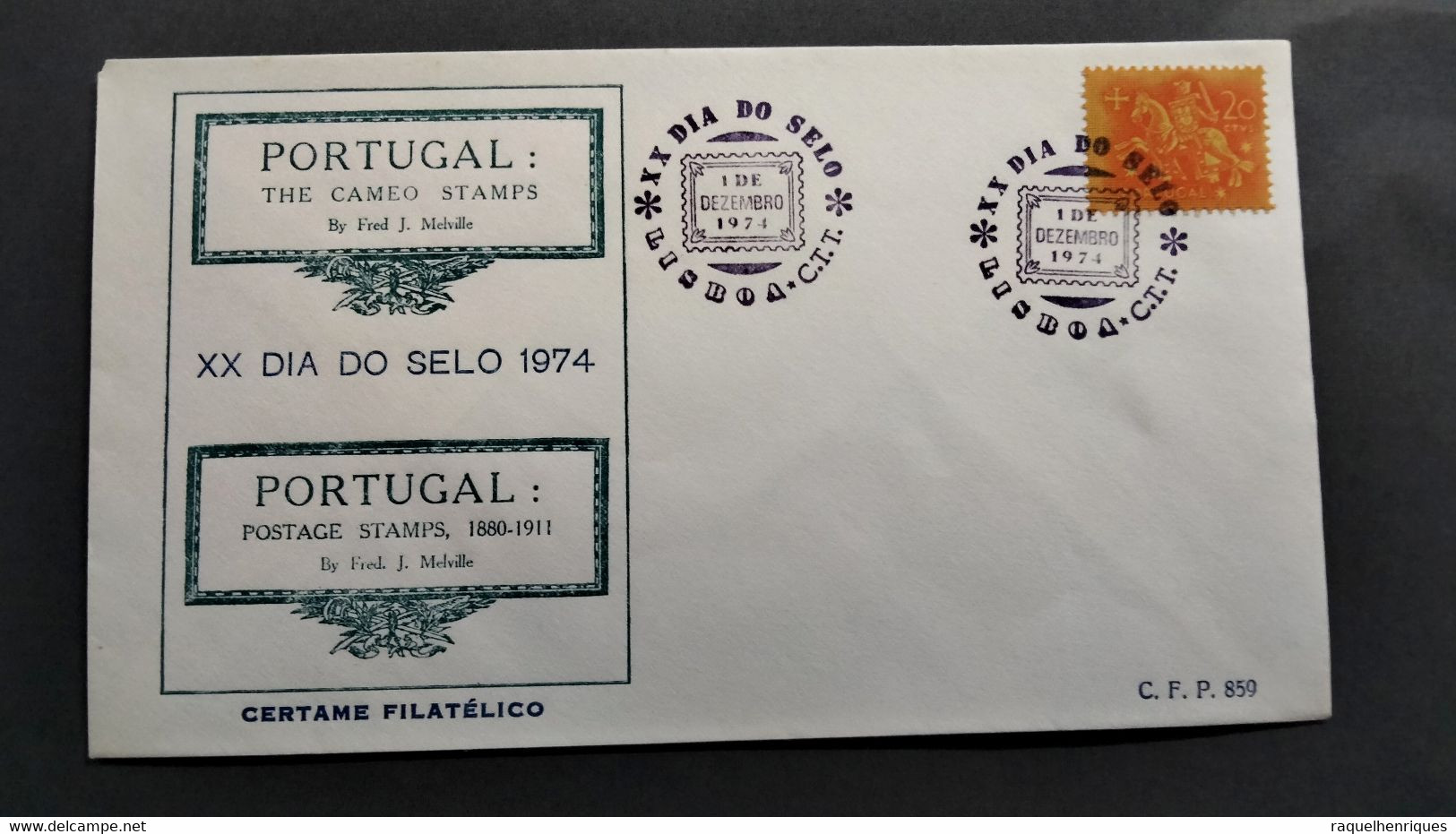 PORTUGAL COVER - XX DIA DO SELO - LISBOA 1974 (PLB#03-57) - Postal Logo & Postmarks