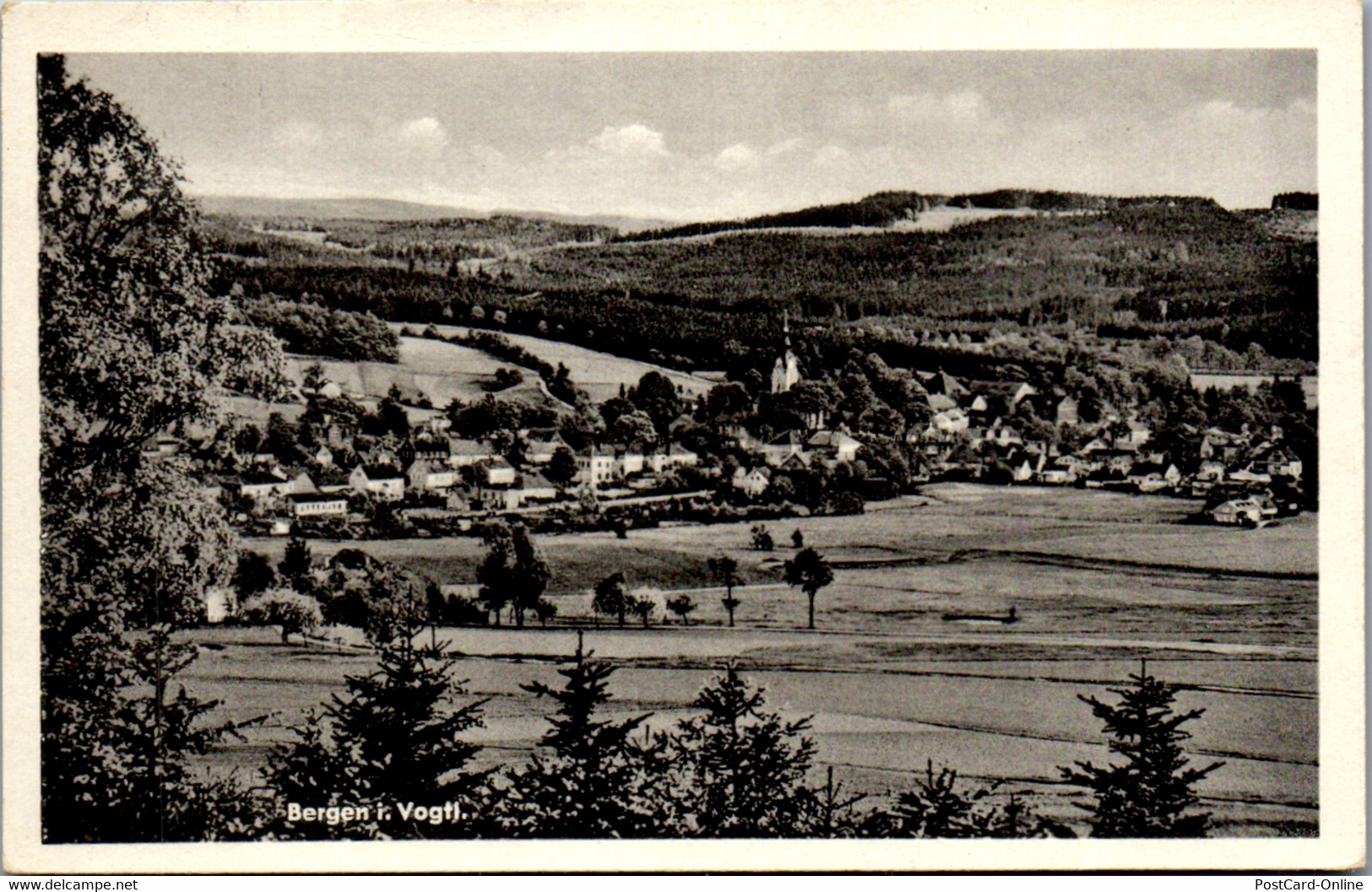 42793 - Deutschland - Bergen , I. Vogtl. , Panorama - Gelaufen 1958 - Bergen